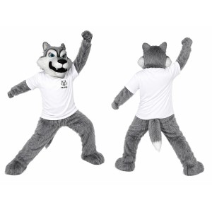 Gray Wolf Mascot Costume For Adult