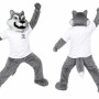 Gray Wolf Mascot Costume For Adult