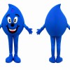 Happy Blue Water Drop Mascot Costume