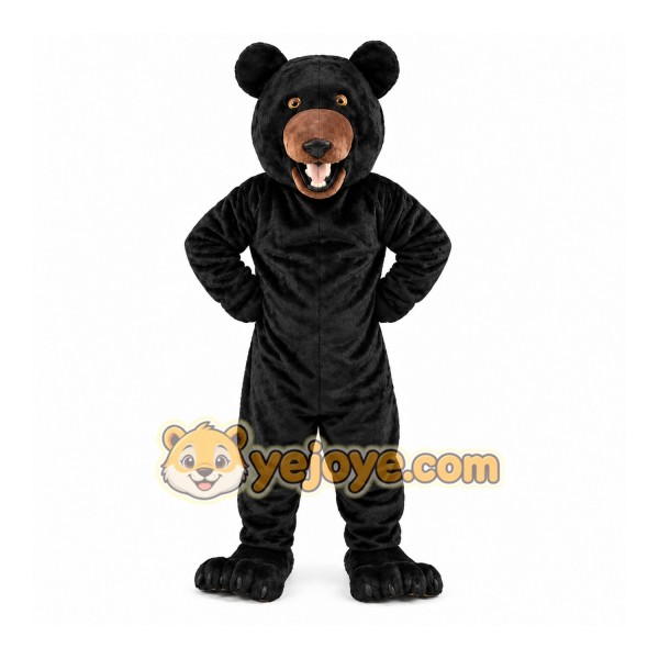 Friendly Black Bear Mascot Costume