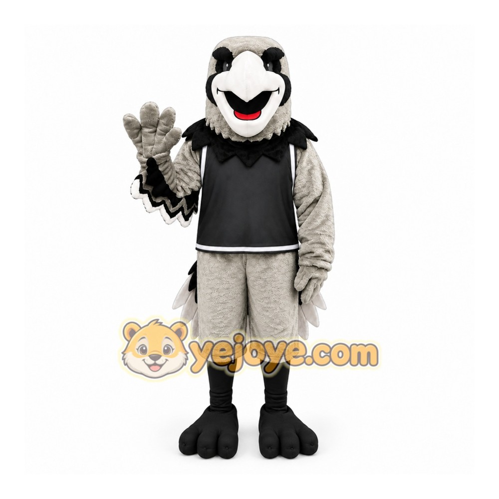 Grey Hawk Mascot Costume