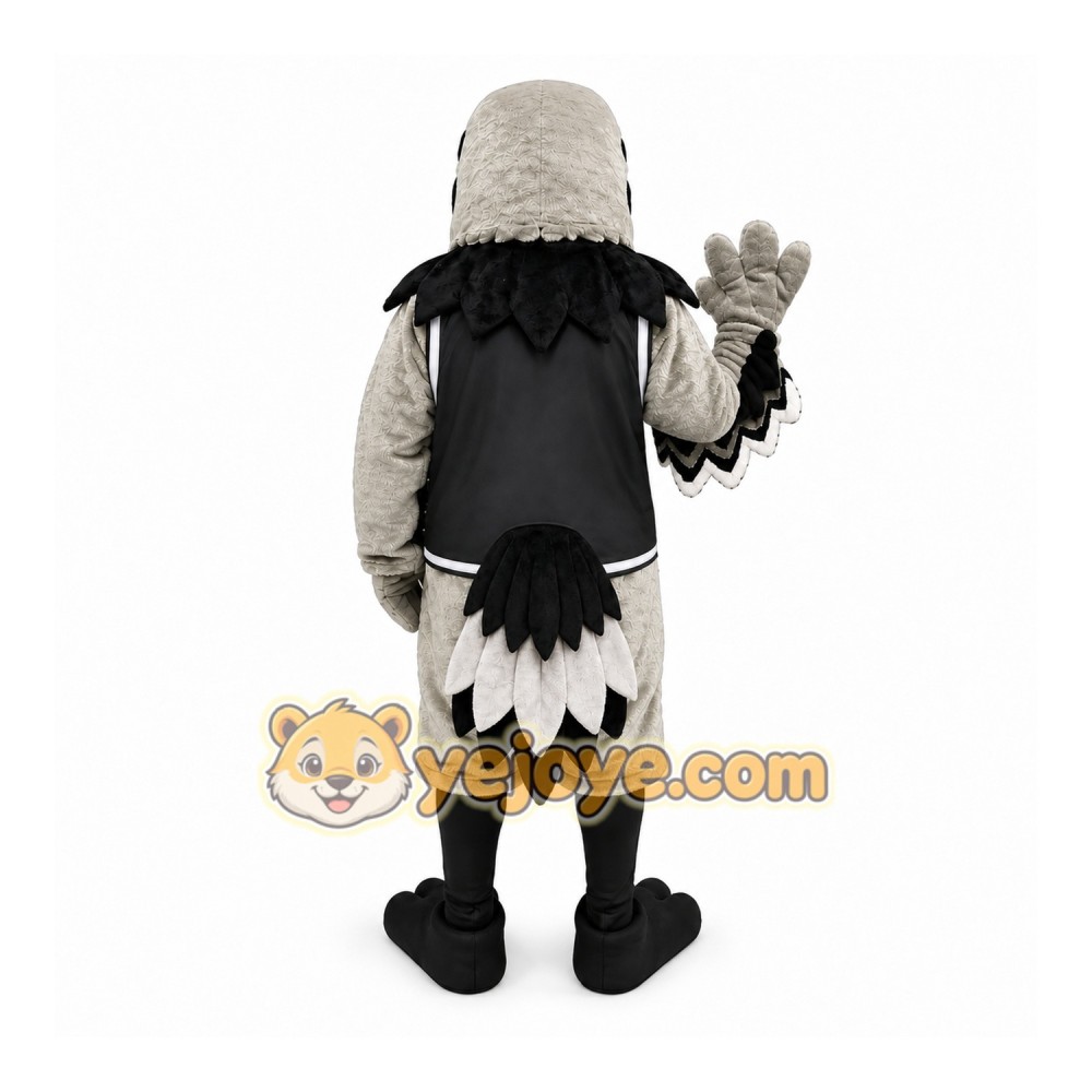 Grey Hawk Mascot Costume