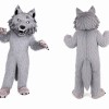 Realistic Fierce Wolf Mascot Costume