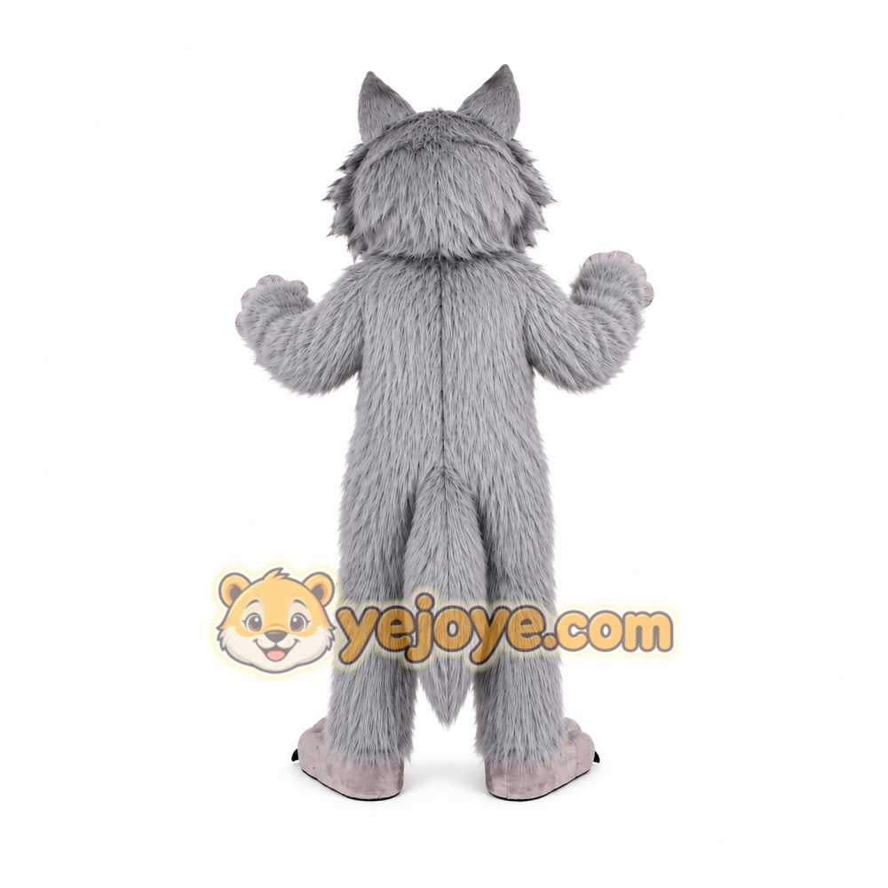 Realistic Fierce Wolf Mascot Costume