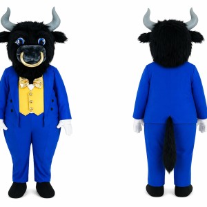 Black Buffalo Bison Bull Mascot Costume