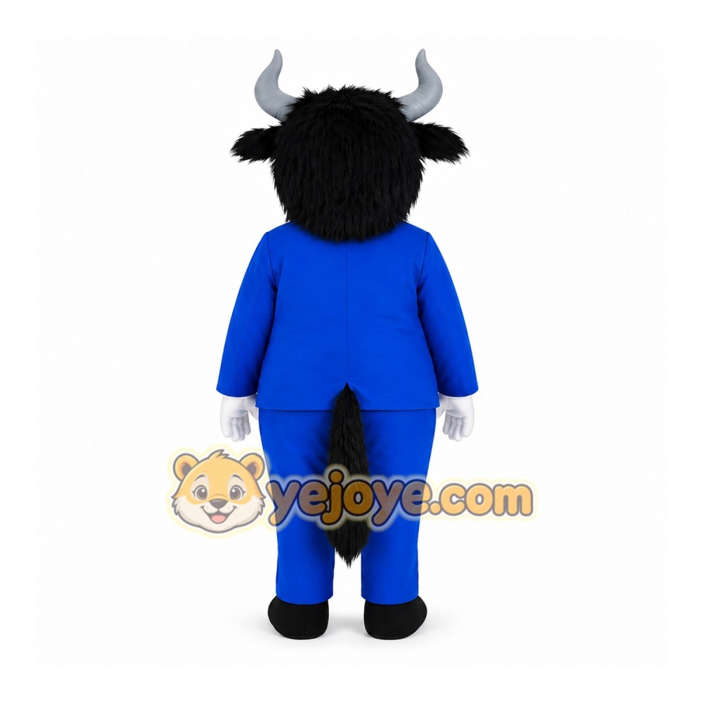 Black Buffalo Bison Bull Mascot Costume Black Buffalo Bison Bull Mascot Costume