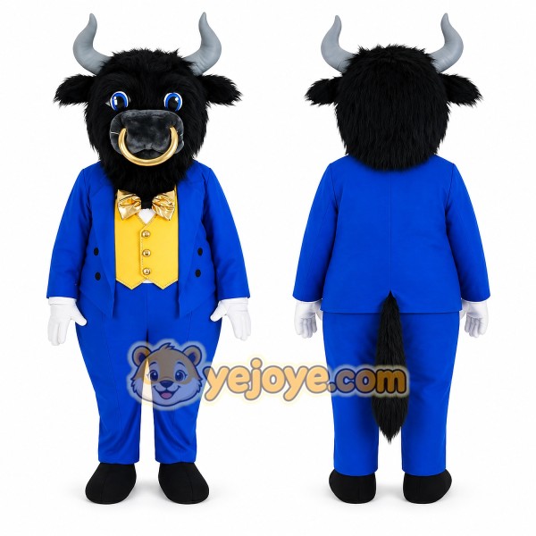 Black Buffalo Bison Bull Mascot Costume