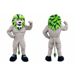 Power Muscular Lion Mascot Costume