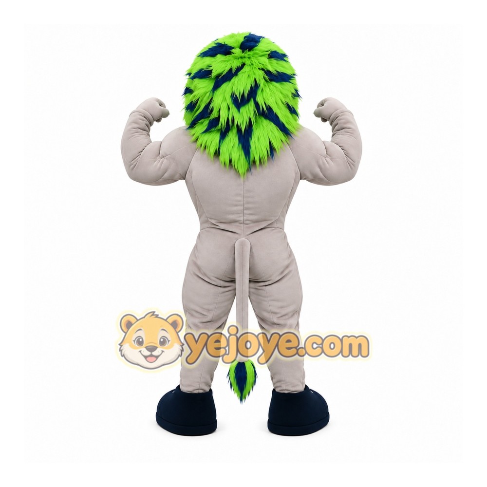Power Muscular Lion Mascot Costume Power Muscular Lion Mascot Costume