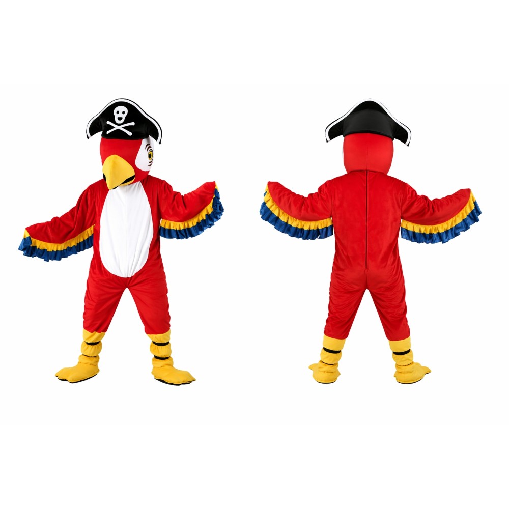 Pirate Red Parrot Mascot Costume