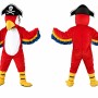 Pirate Red Parrot Mascot Costume