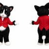 Black White Cat Mascot Costume