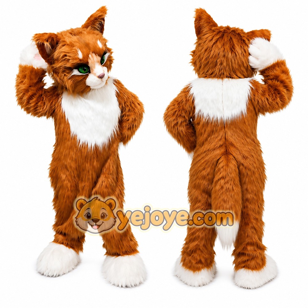 Brown Cat Mascot Costume Brown Cat Mascot Costume