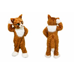 Brown Cat Mascot Costume