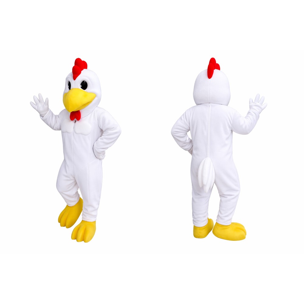 White Rooster Mascot Costume