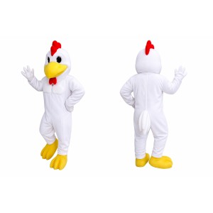 White Rooster Mascot Costume