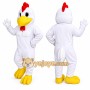 White Rooster Mascot Costume