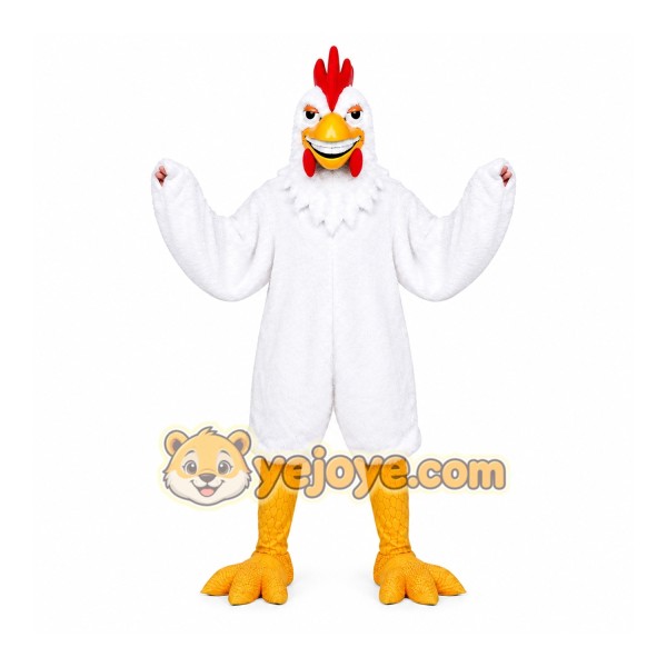 White Lightweight Rooster Mascot Costume White Lightweight Rooster Mascot Costume