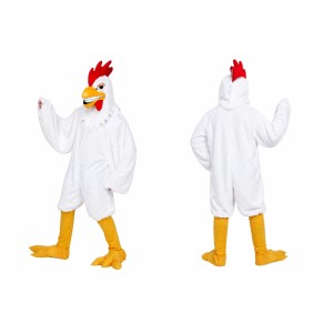 White Lightweight Rooster Mascot Costume
