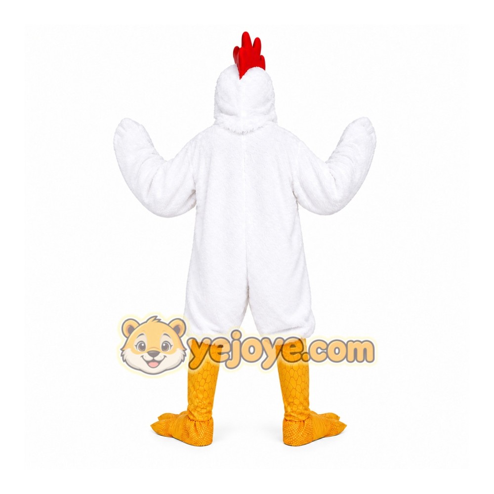 White Lightweight Rooster Mascot Costume White Lightweight Rooster Mascot Costume