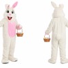 Happy White Rabbit Mascot Costume