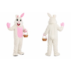 Happy White Rabbit Mascot Costume