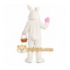 Happy White Rabbit Mascot Costume Happy White Rabbit Mascot Costume