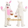 Happy White Rabbit Mascot Costume