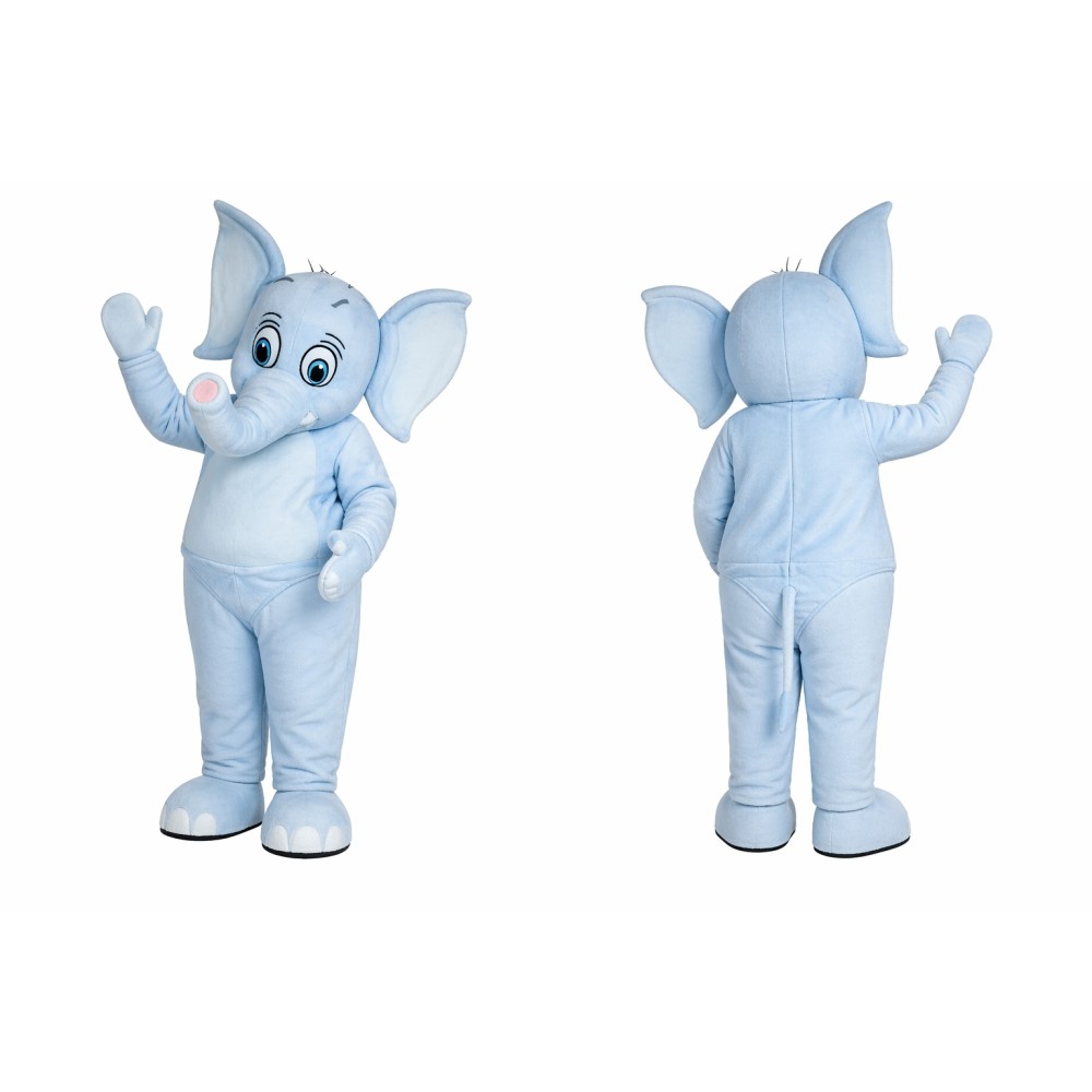 Cute Blue Elephant Mascot Costume