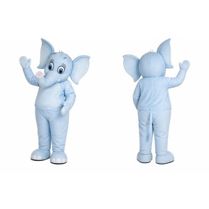 Cute Blue Elephant Mascot Costume