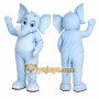 Cute Blue Elephant Mascot Costume