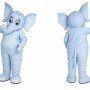 Cute Blue Elephant Mascot Costume