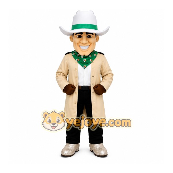 Happy Lightweight Cowboy Mascot Costume