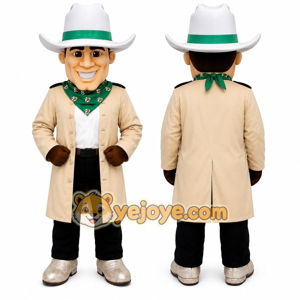 Happy Lightweight Cowboy Mascot Costume