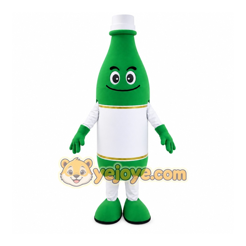 Green Bottle Mascot Costume