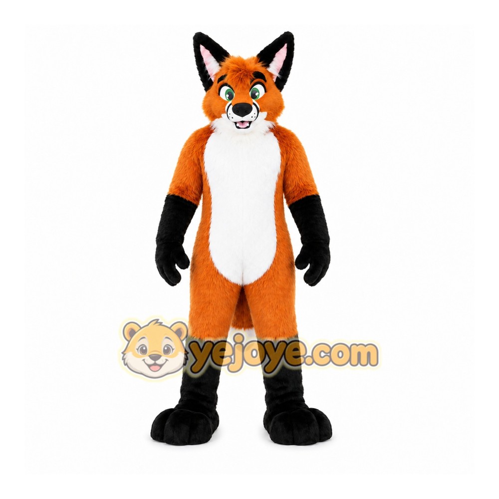 Happy Adult Fox Mascot Costume