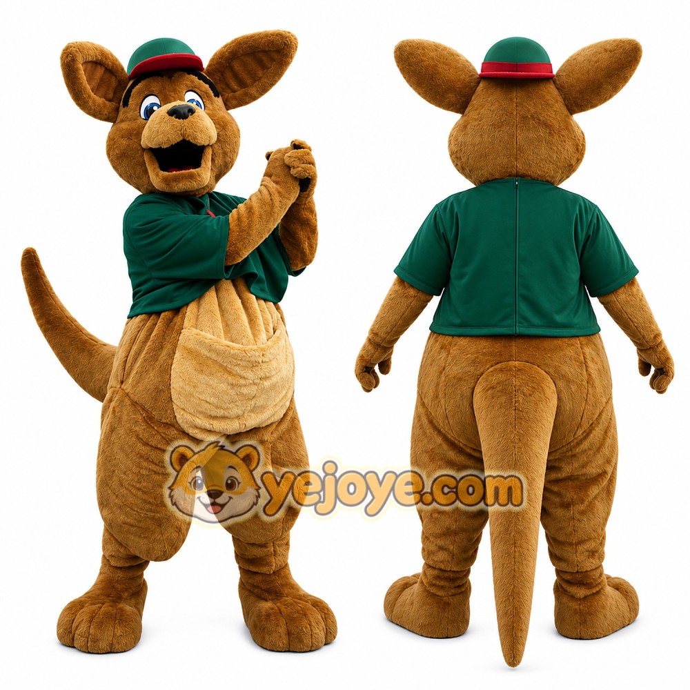 Happy Lightweight Kangaroo Mascot Costume
