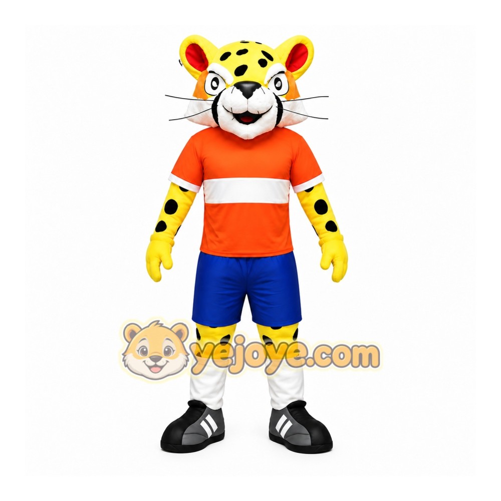 Happy Lightweight Leopard Mascot Costume Happy Lightweight Leopard Mascot Costume