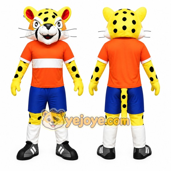 Happy Lightweight Leopard Mascot Costume