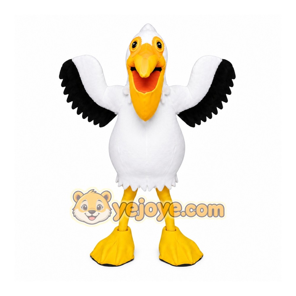 Realistic Pelican Mascot Costume Realistic Pelican Mascot Costume