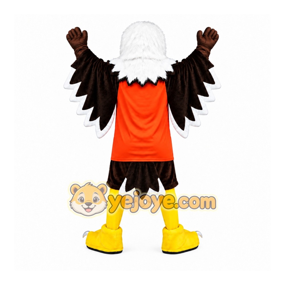 Realistic Happy Eagle Mascot Costume
