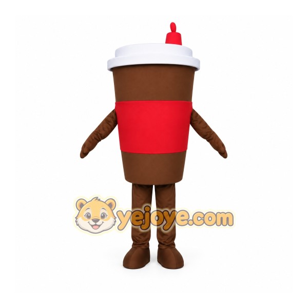 Realistic Coffee Cup Mascot Costume