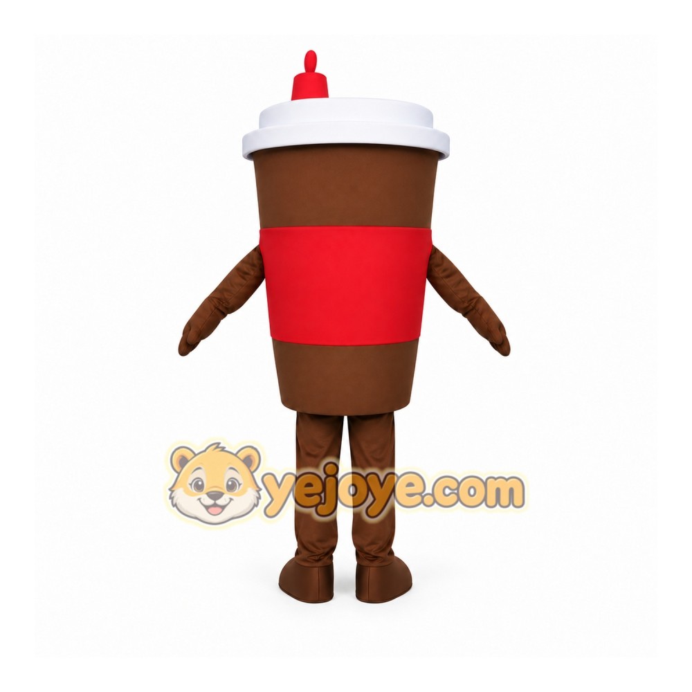 Realistic Coffee Cup Mascot Costume Realistic Coffee Cup Mascot Costume