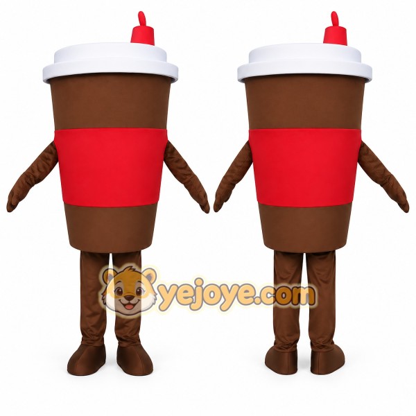 Realistic Coffee Cup Mascot Costume