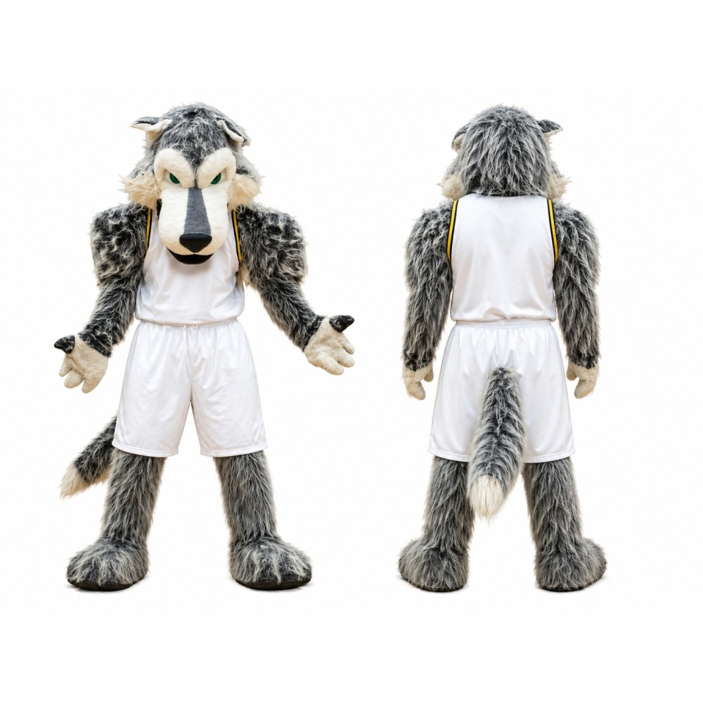 Realistic Sport Wolf Mascot Costume