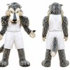 Realistic Sport Wolf Mascot Costume