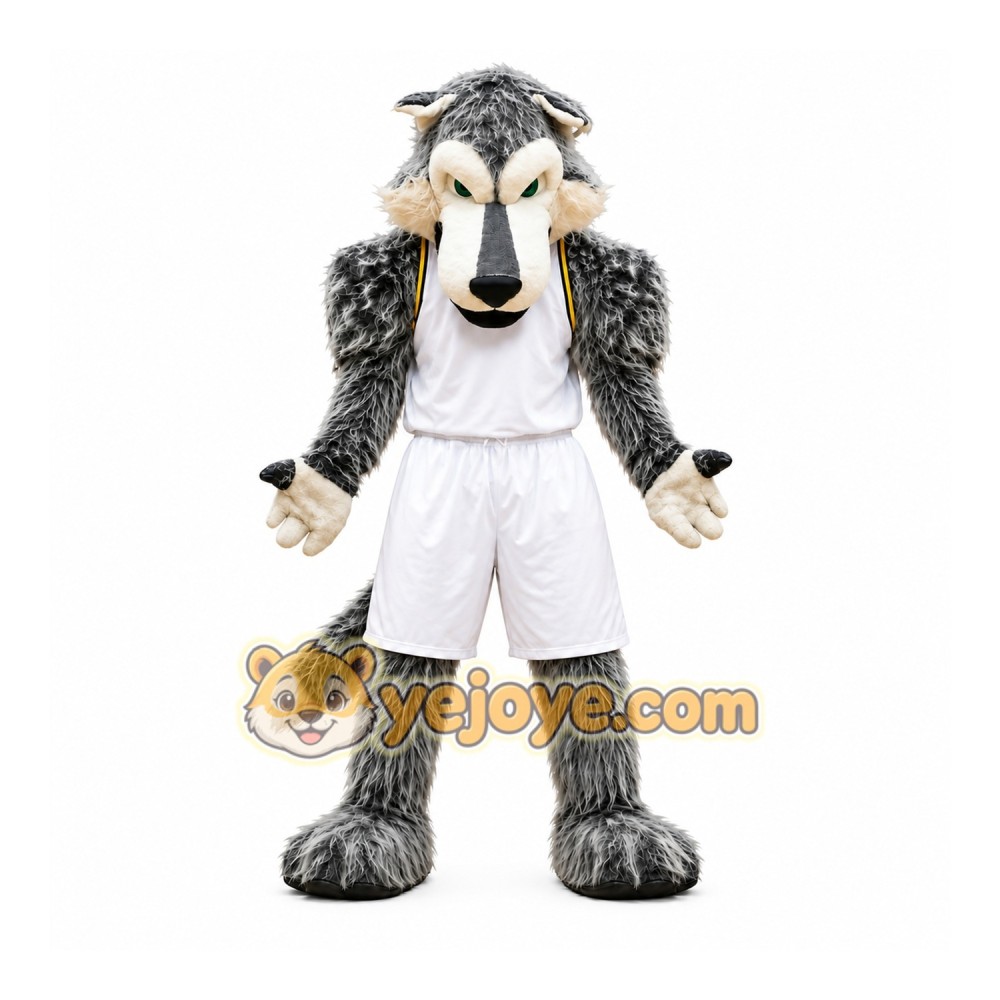 Realistic Sport Wolf Mascot Costume