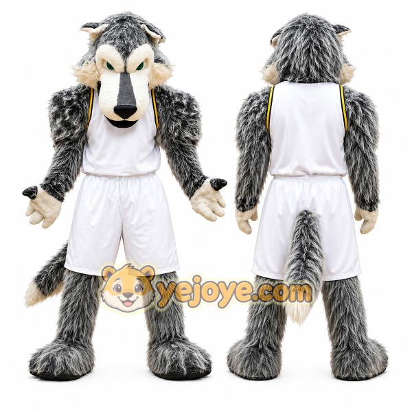 Realistic Sport Wolf Mascot Costume