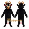 Happy Black Bull Mascot Costume