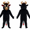 Happy Black Bull Mascot Costume